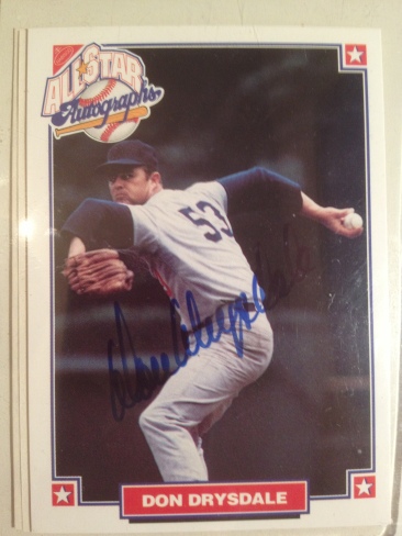 Nabisco All Star auto of Don Drysdale